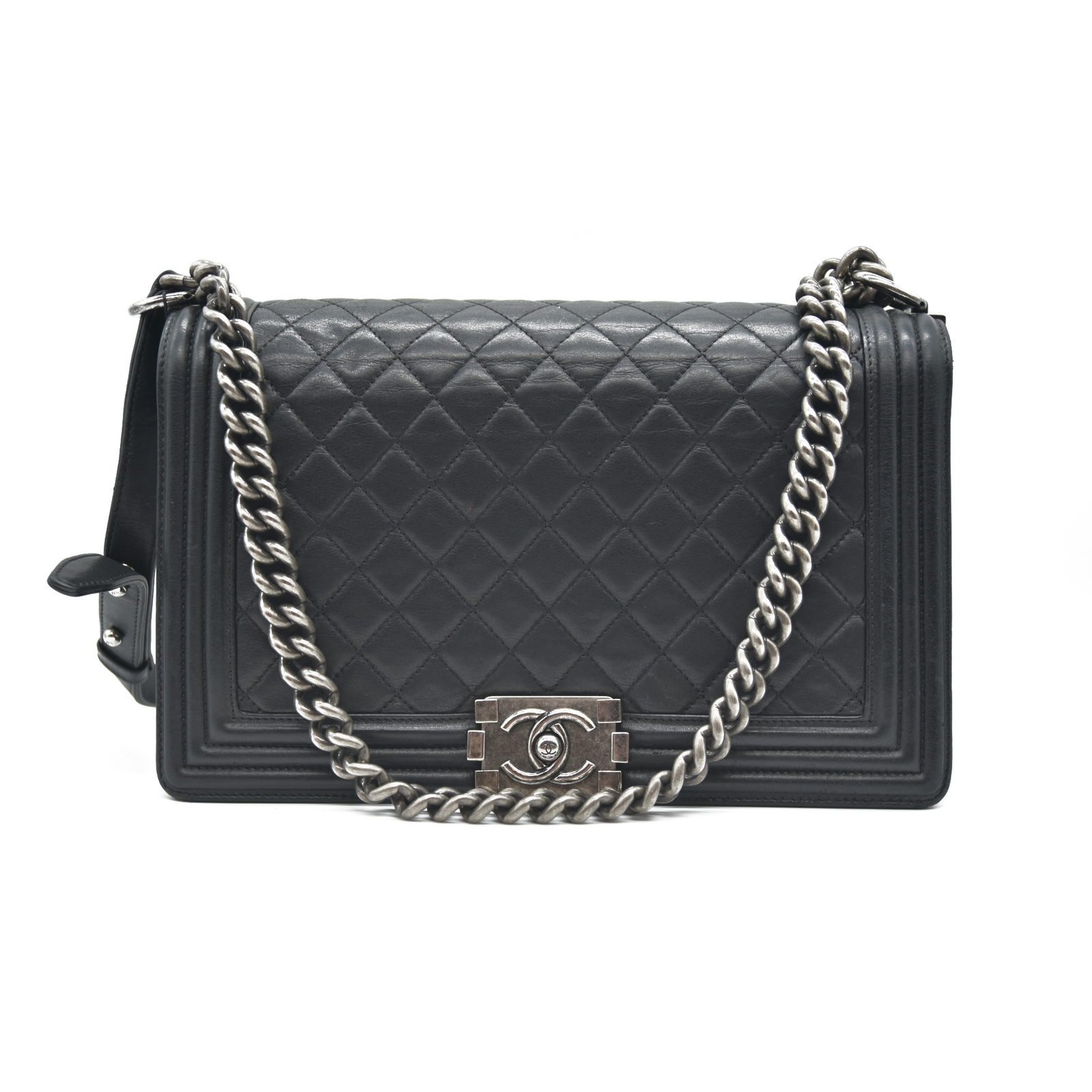 Chanel Calfskin Quilted Medium Boy Flap Black