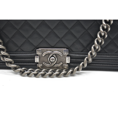Chanel Calfskin Quilted Medium Boy Flap Black