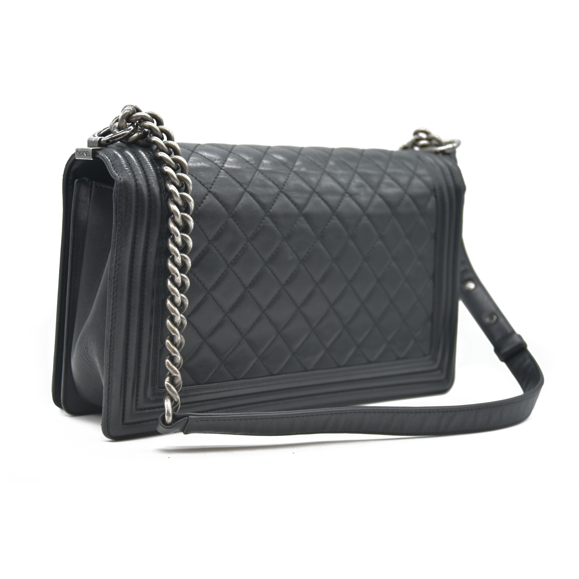 Chanel Calfskin Quilted Medium Boy Flap Black