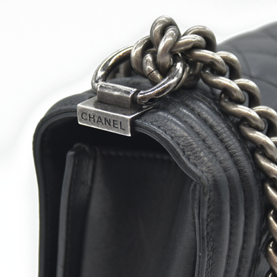 Chanel Calfskin Quilted Medium Boy Flap Black