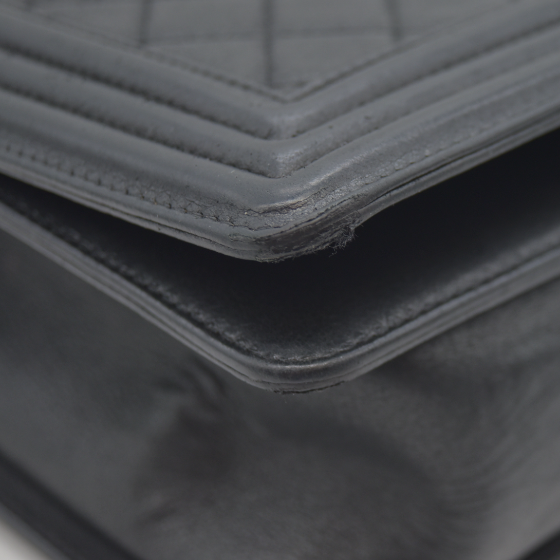 Chanel Calfskin Quilted Medium Boy Flap Black