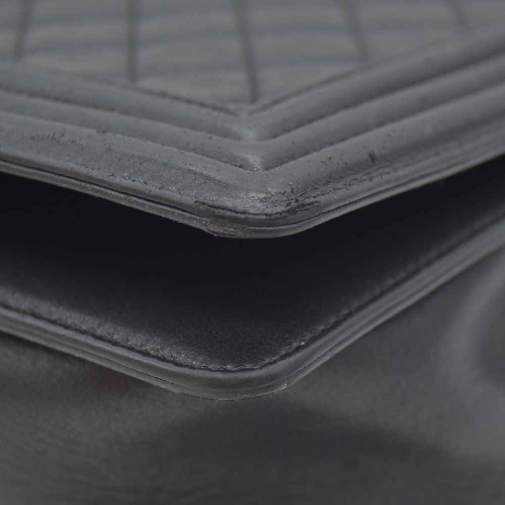 Chanel Calfskin Quilted Medium Boy Flap Black