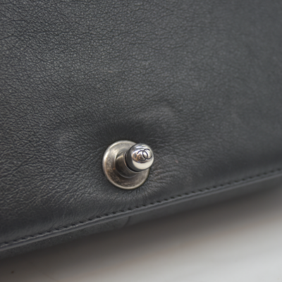 Chanel Calfskin Quilted Medium Boy Flap Black