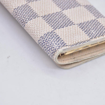 $345 2007 Louis Vuitton Damier Azur Multicles 4 Key Holder FL2027 CONSIGNMENT 10021073