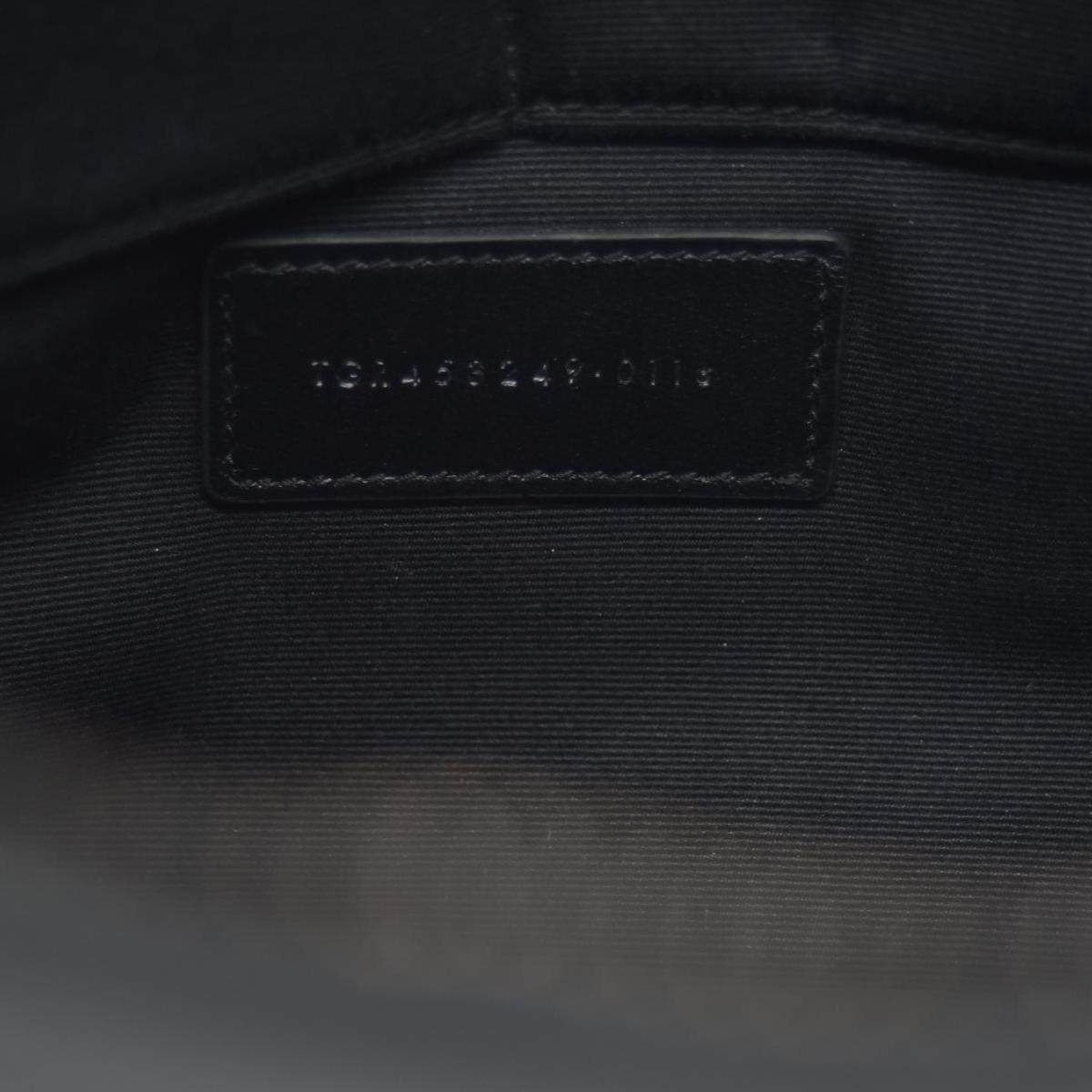 $990 Saint Laurent Croc Monogram Embossed Zip Clutch Black 2018