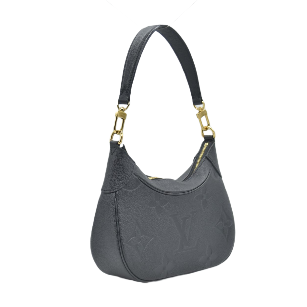 $2640  Louis Vuitton Empreinte Monogram Giant Bagatelle NM Black