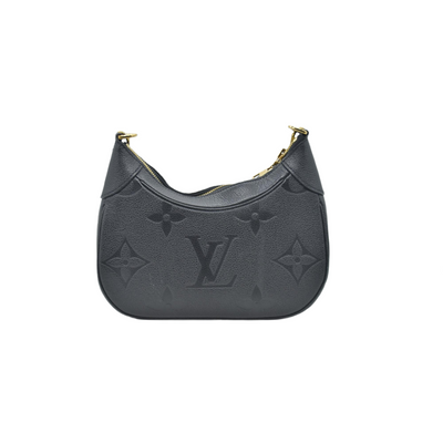 $2640  Louis Vuitton Empreinte Monogram Giant Bagatelle NM Black