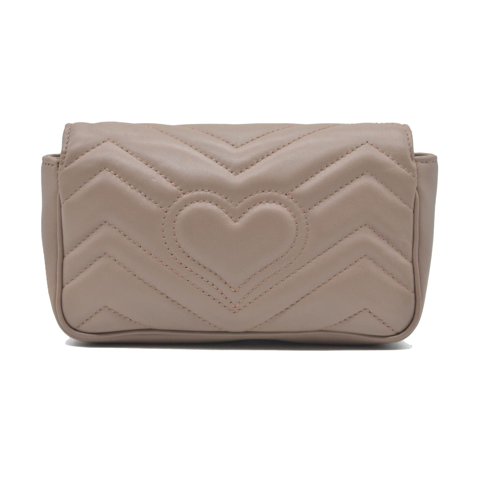 $1450 Gucci Double G Marmont Super Mini Beige Leather Crossbody Bag