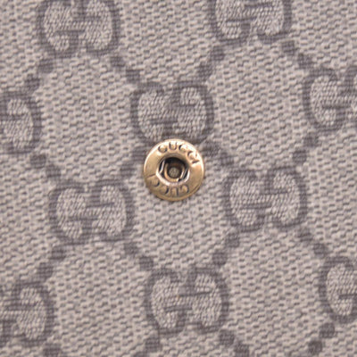 Gucci GG Supreme Monogram Pearl Studded French Wallet Pink CONSIGNMENT