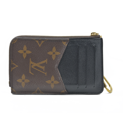 Louis Vuitton  Monogram Recto Verso Card Holder Black RFID Damaged