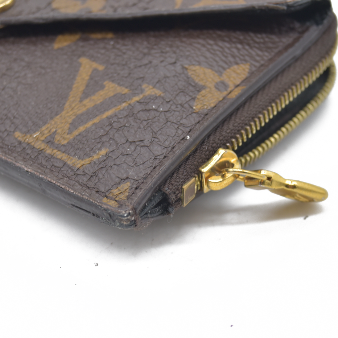 Louis Vuitton  Monogram Recto Verso Card Holder Black RFID Damaged