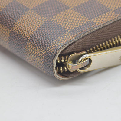 $915 2008 Louis Vuitton Damier Ebene Zippy Wallet  VI2078
