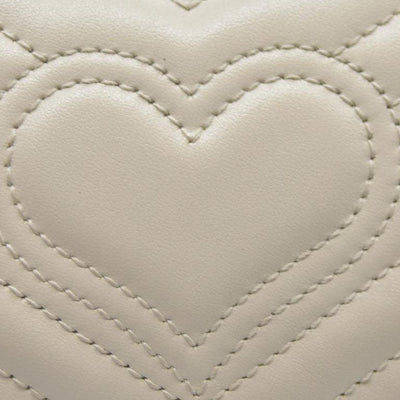 Gucci Super Mini Marmont Leather Shoulder Bag White GG Crossbody $1400