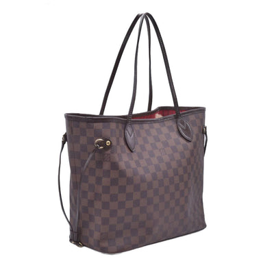 $2240 2009 Louis Vuitton Damier Ebene Neverfull MM Cherry AR0049 CONSIGNMENT 10021074