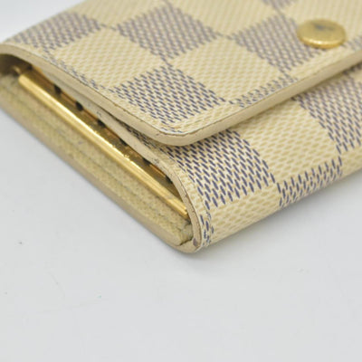 $345 LOUIS VUITTON Damier Azur Multicles 6 Ring Key Case