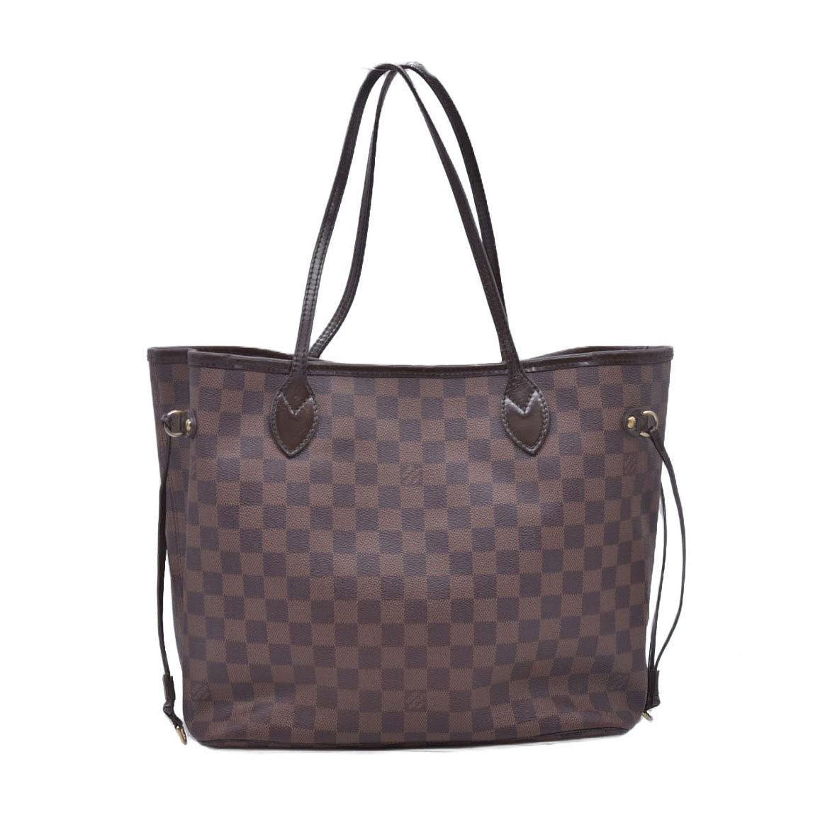 $2240 2009 Louis Vuitton Damier Ebene Neverfull MM Cherry AR0049 CONSIGNMENT 10021074
