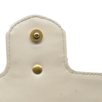 Gucci Super Mini Marmont Leather Shoulder Bag White GG Crossbody $1400