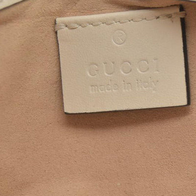Gucci Super Mini Marmont Leather Shoulder Bag White GG Crossbody $1400
