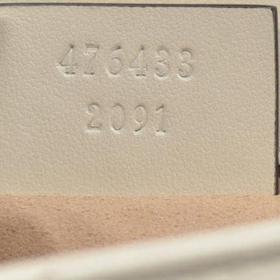 Gucci Super Mini Marmont Leather Shoulder Bag White GG Crossbody $1400