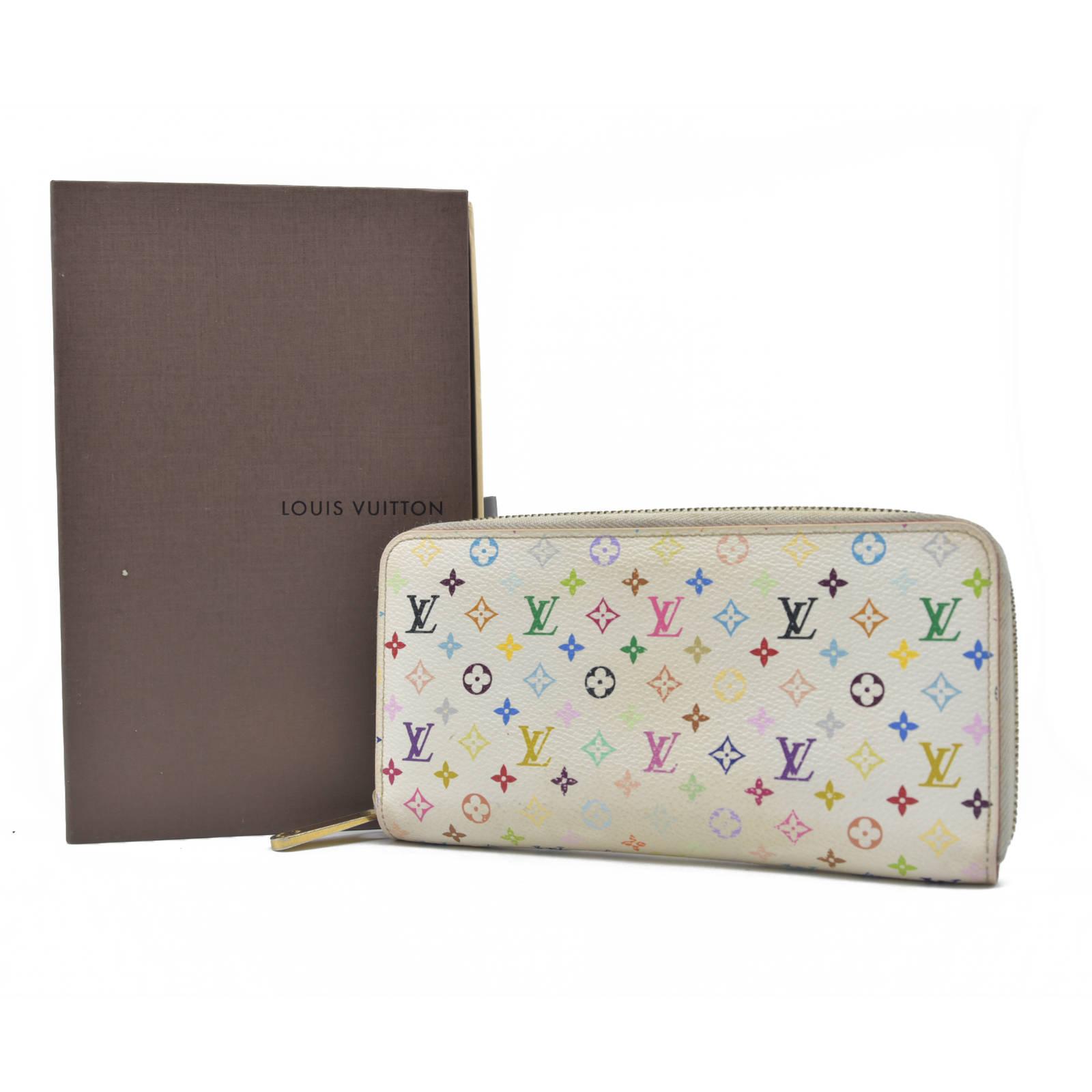 $1050 LOUIS VUITTON Monogram Multicolor Zippy Around Long Wallet CA0151