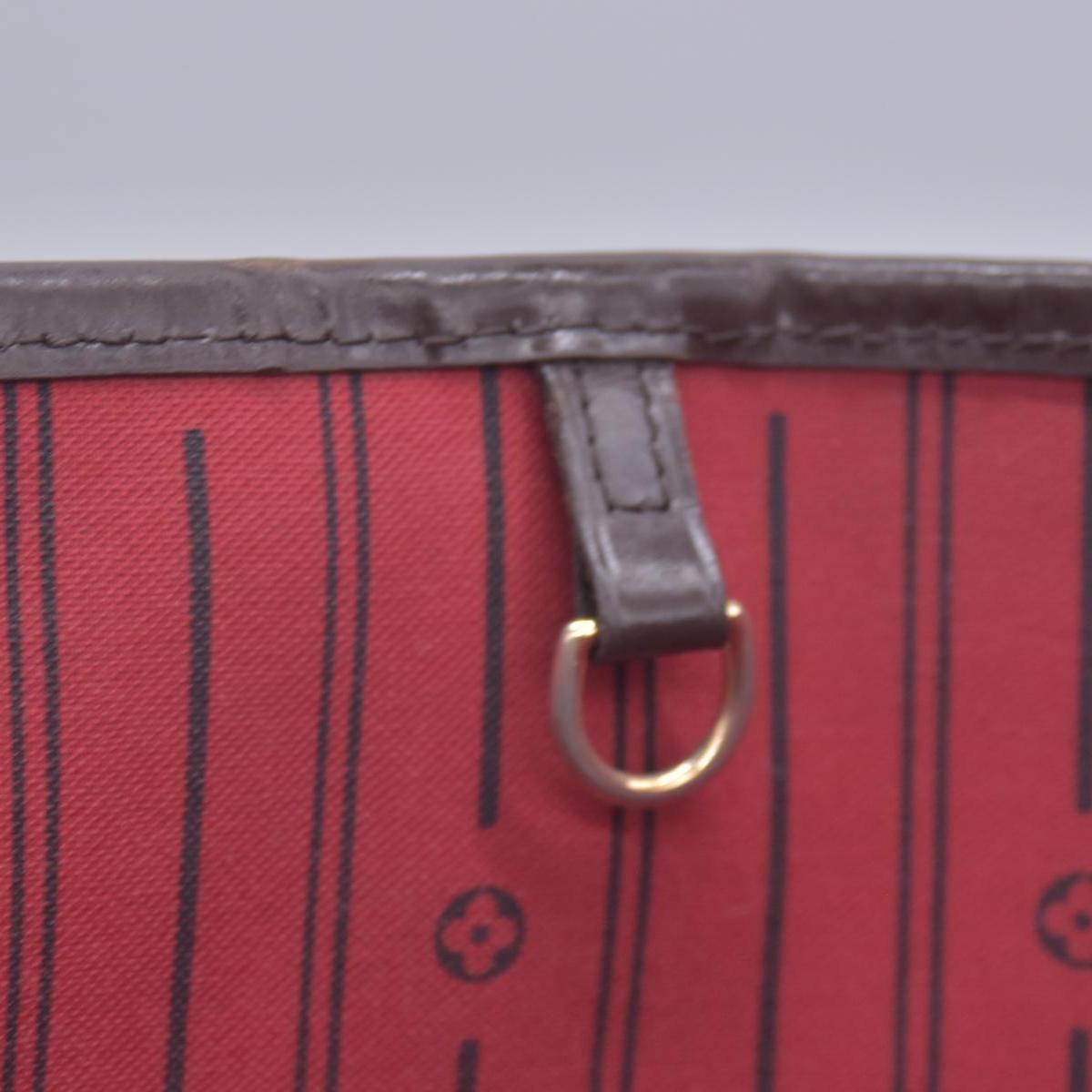 $2240 2009 Louis Vuitton Damier Ebene Neverfull MM Cherry AR0049 CONSIGNMENT 10021074