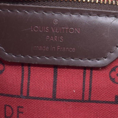$2240 2009 Louis Vuitton Damier Ebene Neverfull MM Cherry AR0049 CONSIGNMENT 10021074
