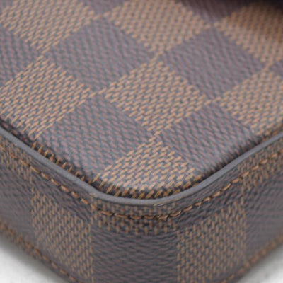 Louis Vuitton Damier Ebene Pochette Félicie Brown Coated Canvas Crossbody Bag