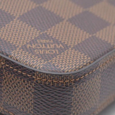 Louis Vuitton Damier Ebene Pochette Félicie Brown Coated Canvas Crossbody Bag
