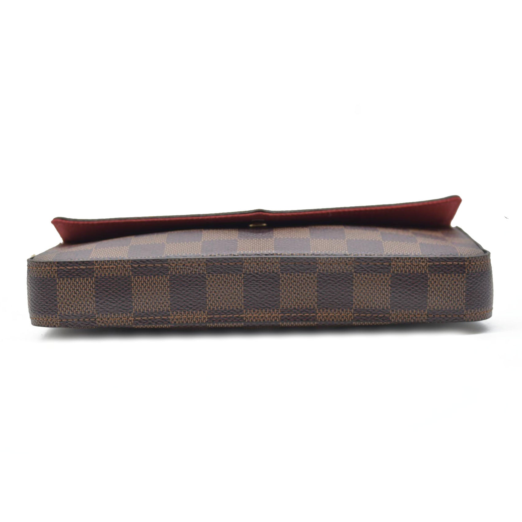 Louis Vuitton Damier Ebene Pochette Félicie Brown Coated Canvas Crossbody Bag