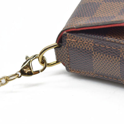Louis Vuitton Damier Ebene Pochette Félicie Brown Coated Canvas Crossbody Bag