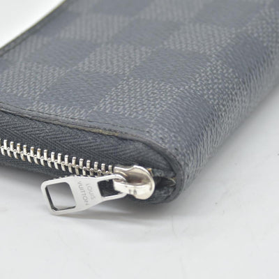 $435 2012 Louis Vuitton Damier Graphite Zippy Coin Purse Vertical MI2162