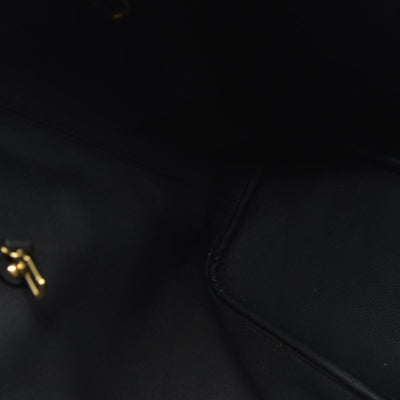 $3200 Louis Vuitton Monogram Calfskin Neo Neverfull Inside Out MM Black RFID