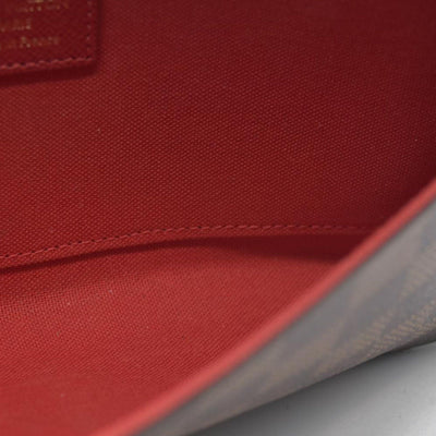 Louis Vuitton Damier Ebene Pochette Félicie Brown Coated Canvas Crossbody Bag