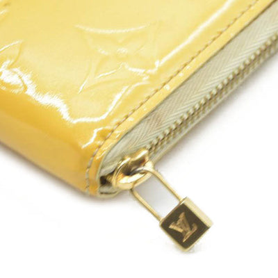 $490 Louis Vuitton Monogram Vernis Patent Leather Broom Zip Around Wallet MI0999
