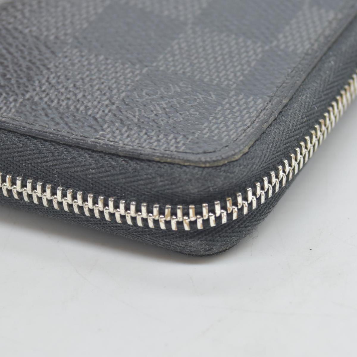 $435 2012 Louis Vuitton Damier Graphite Zippy Coin Purse Vertical MI2162