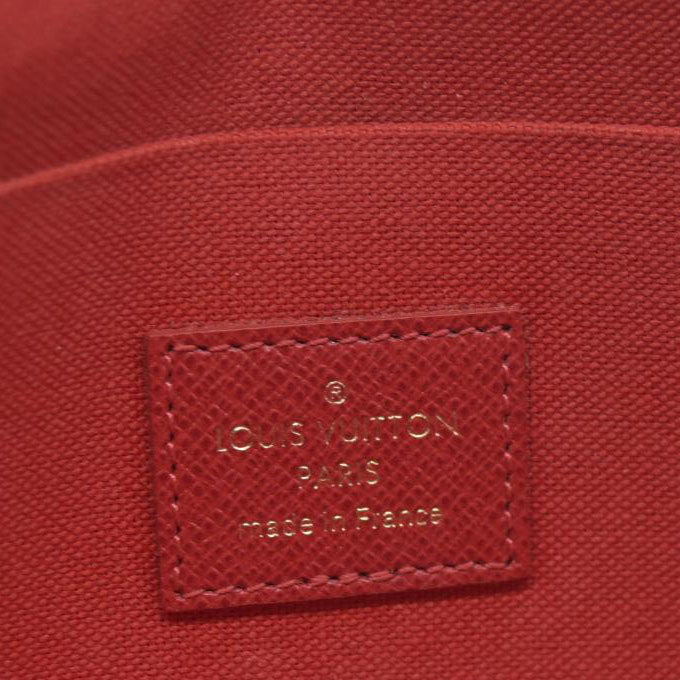 Louis Vuitton Damier Ebene Pochette Félicie Brown Coated Canvas Crossbody Bag