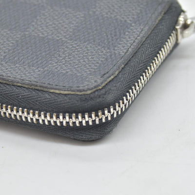 $435 2012 Louis Vuitton Damier Graphite Zippy Coin Purse Vertical MI2162