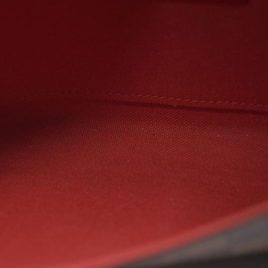 Louis Vuitton Damier Ebene Pochette Félicie Brown Coated Canvas Crossbody Bag