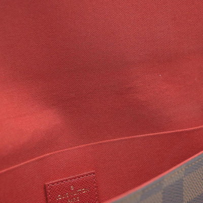 Louis Vuitton Damier Ebene Pochette Félicie Brown Coated Canvas Crossbody Bag
