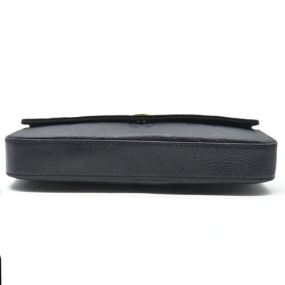 $1720 AUCTION Louis Vuitton  Empreinte Pochette Felicie Chain Wallet Black RFID New Model