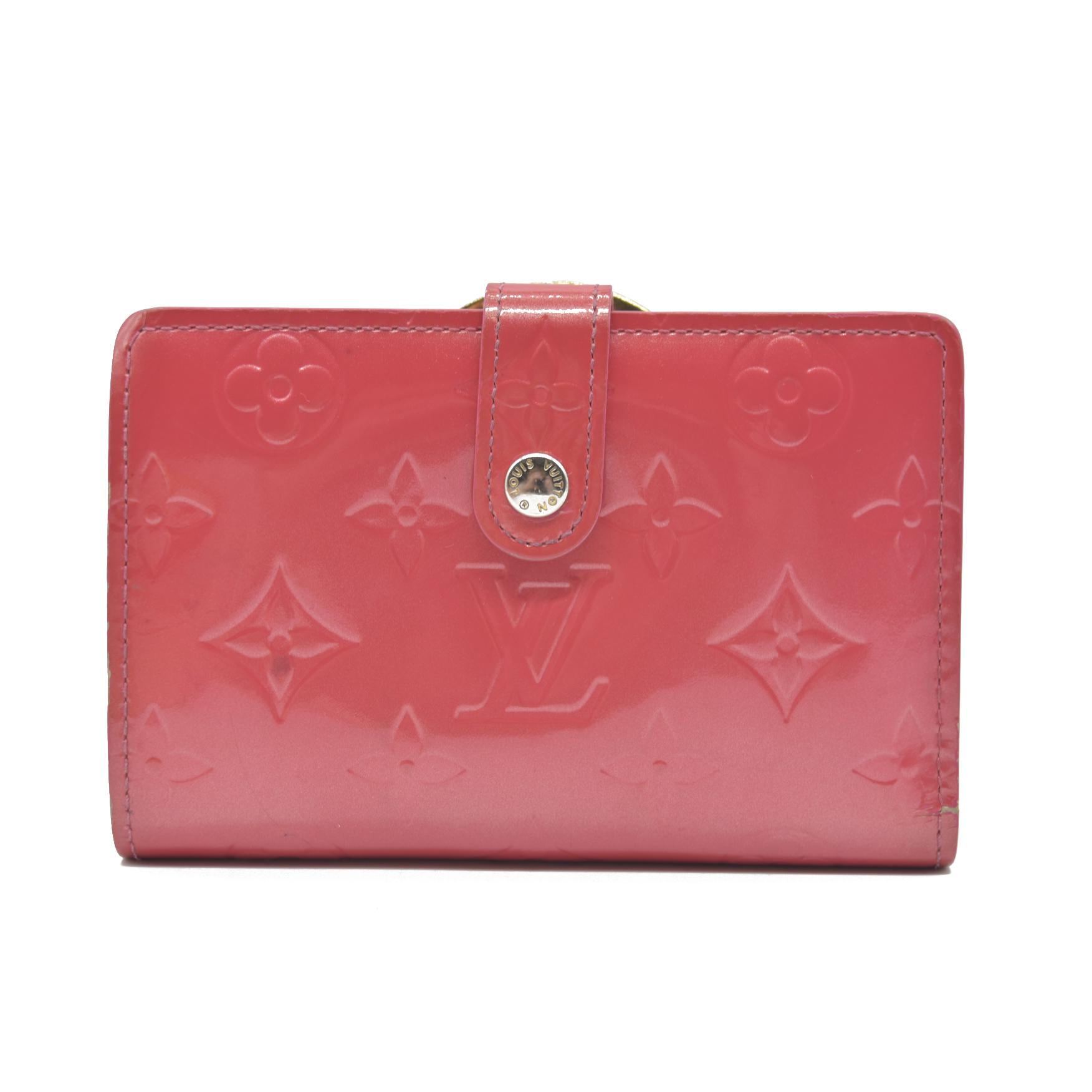 $935 LOUIS VUITTON Monogram Vernis Porte Monnaie Billets Viennois wallet