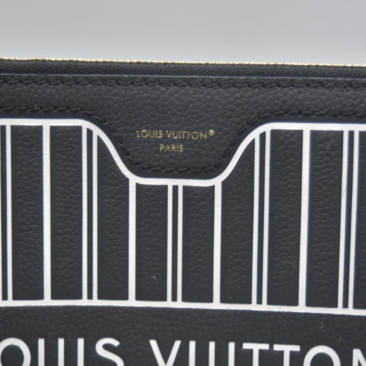 $3200 Louis Vuitton Monogram Calfskin Neo Neverfull Inside Out MM Black RFID