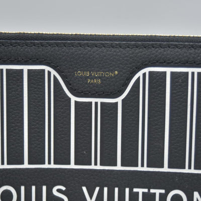 $3200 Louis Vuitton Monogram Calfskin Neo Neverfull Inside Out MM Black RFID