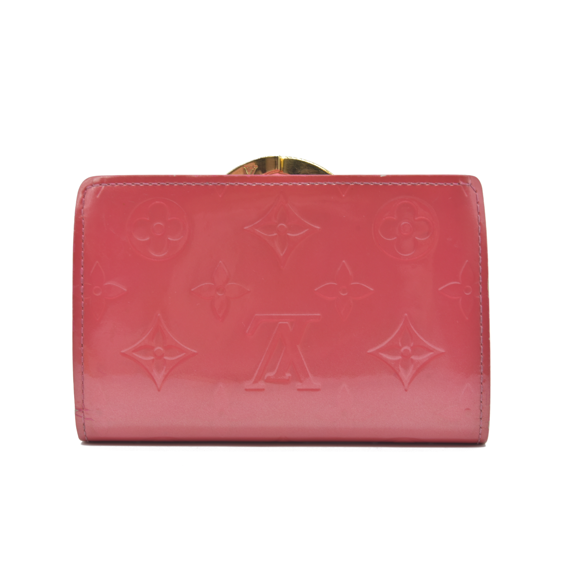 $935 LOUIS VUITTON Monogram Vernis Porte Monnaie Billets Viennois wallet