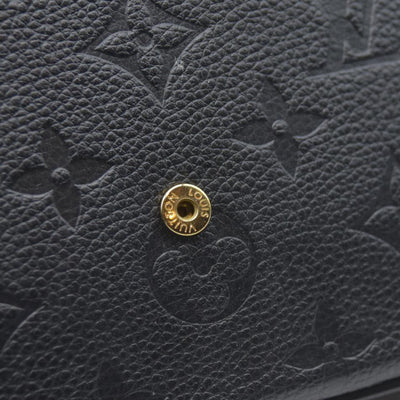 $1720 AUCTION Louis Vuitton  Empreinte Pochette Felicie Chain Wallet Black RFID New Model