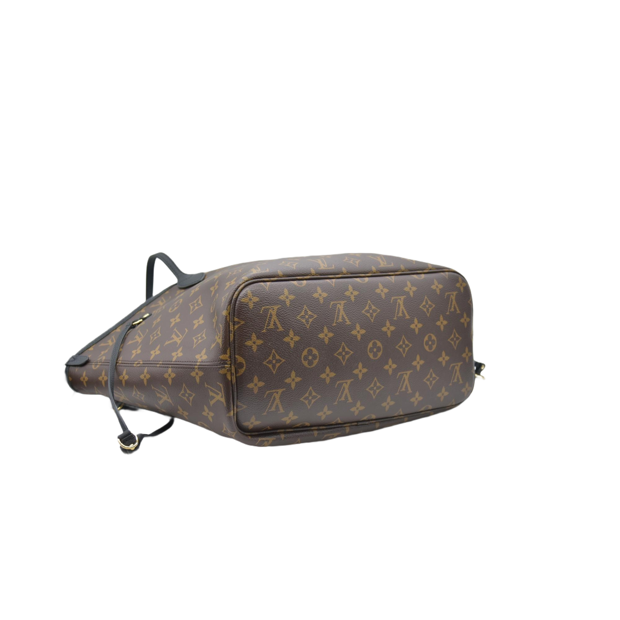 $3200 Louis Vuitton Monogram Calfskin Neo Neverfull Inside Out MM Black RFID