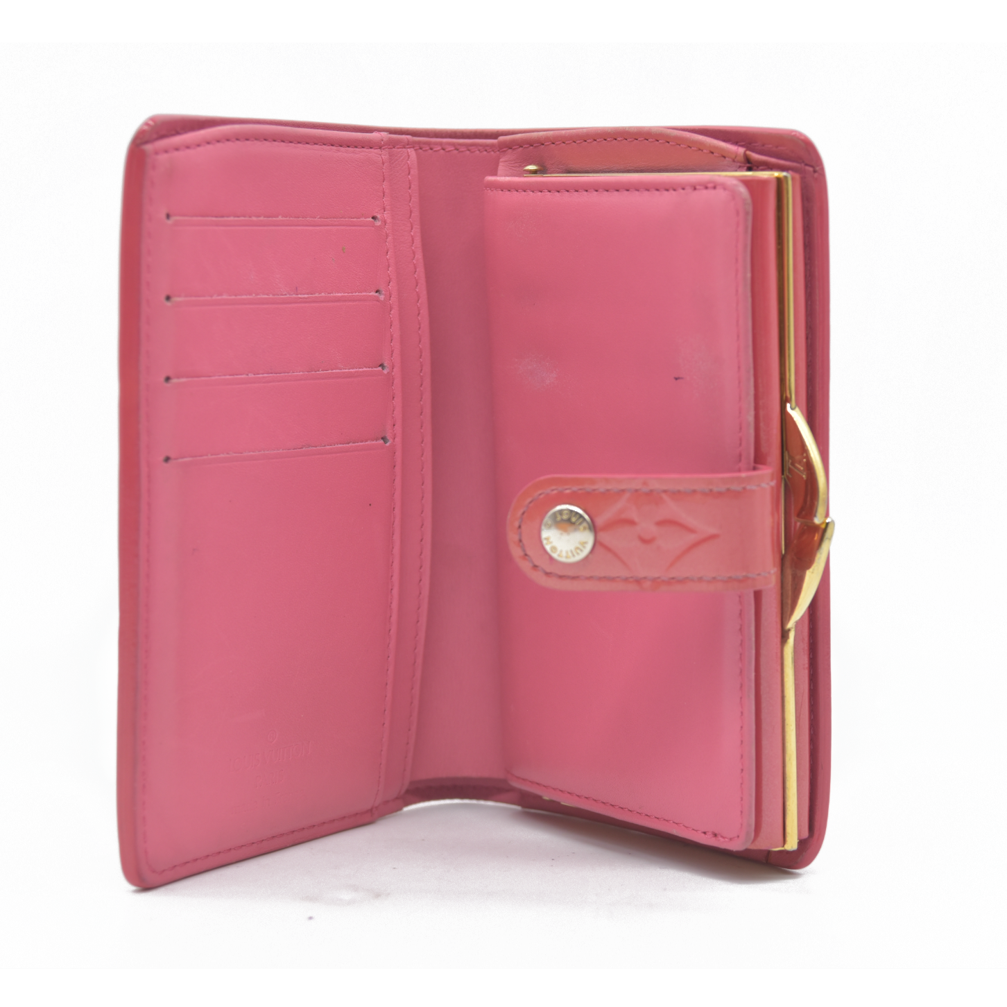 $935 LOUIS VUITTON Monogram Vernis Porte Monnaie Billets Viennois wallet