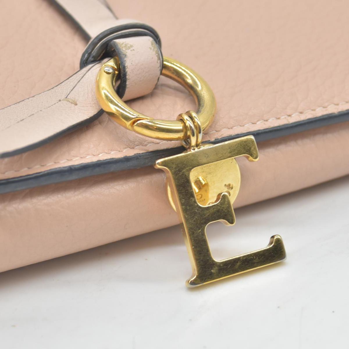 $480 Chloe Alphabet Compact Trifold Leather Wallet E