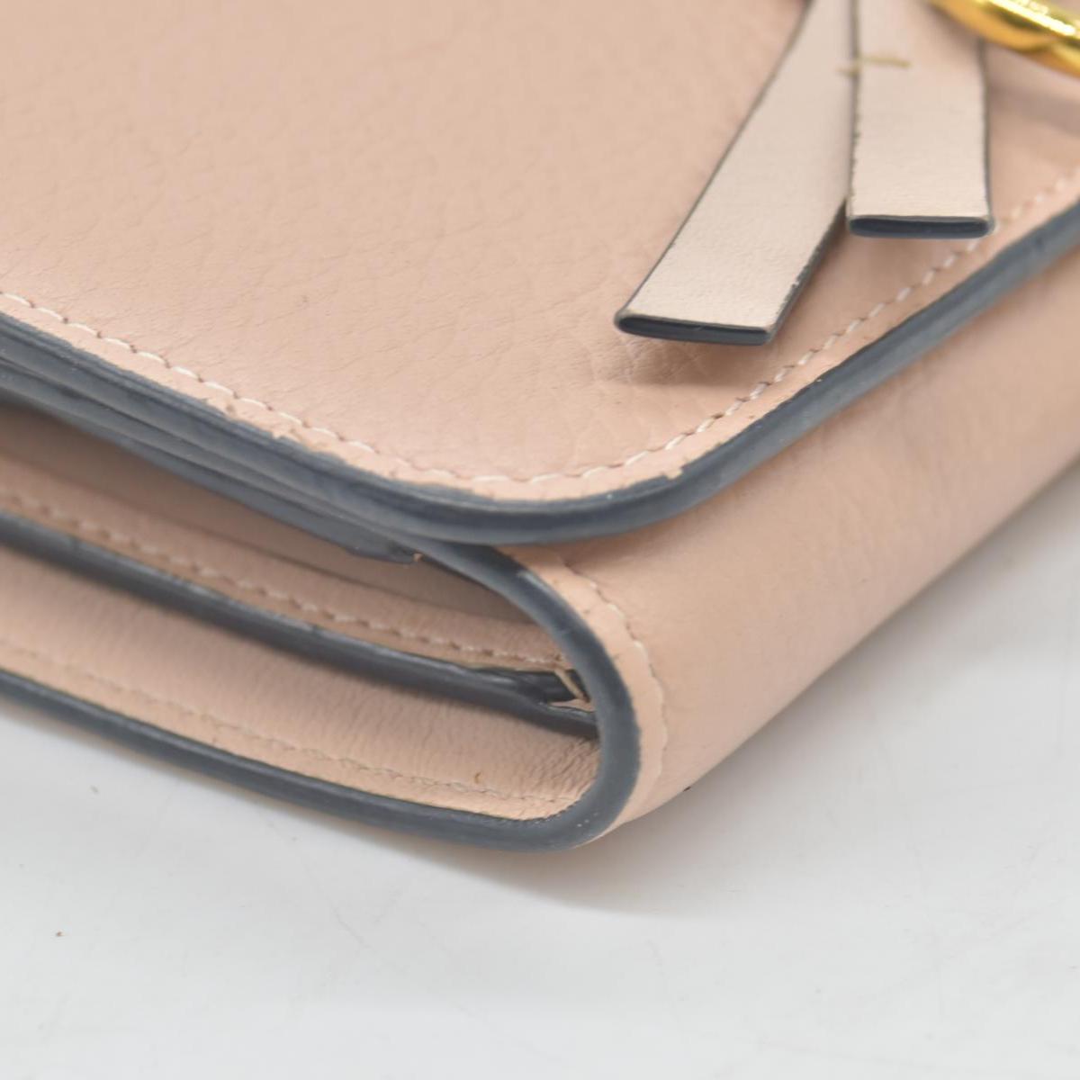 $480 Chloe Alphabet Compact Trifold Leather Wallet E