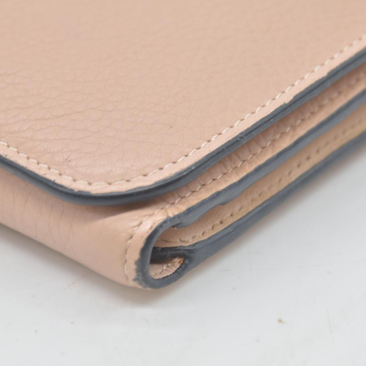 $480 Chloe Alphabet Compact Trifold Leather Wallet E